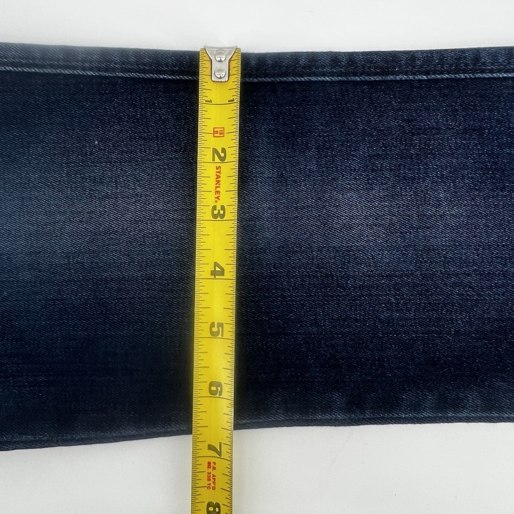 Seven 7 For All Mankind Jeans Skinny Bootcut Dark Wash Sz 26 Raw Hem Modified - Picture 9 of 16